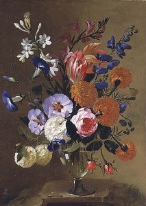 Stillleben mit Blumen in einer Vase, 1668 von Caspar Pieter I Verbrugghen