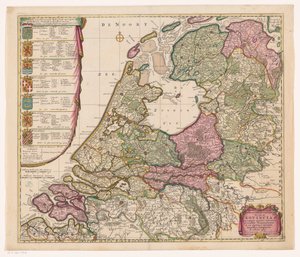 Karte der Republik der Sieben Vereinigten Niederlande