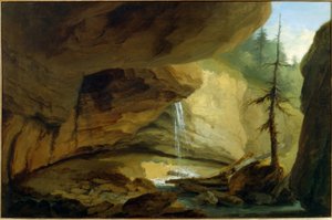 Felshöhle mit Wasserfall