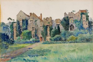 Compton Castle, Devonshire, England, 1928