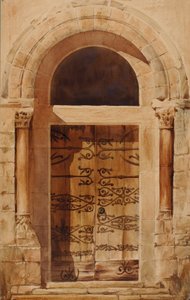 Portal der Kirche von Nervy St. Sepulchre (Faksimile einer Zeichnung von E. Viollet Le Duc)