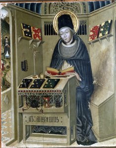 Altarbild des Hl. Augustinus, Hl. Augustinus in seinem Studio