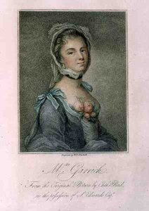 Mrs Garrick, graviert von W.P. Sherlock von Catherine (after) Read