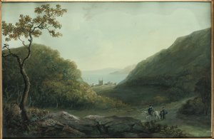 Penrhyn Castle, bei Bangor, Gwynedd, Nordwales, vor 1820 von Catherine Maria Bury