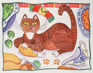 Weihnachtskatze und der Truthahn von Cathy Baxter