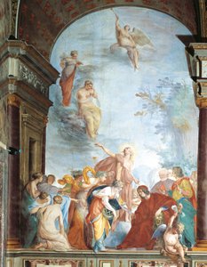 Fresko des Ruhms und der Heiligen Anna - Die Taten von Lorenzo de Medici, bekannt als der Prächtige