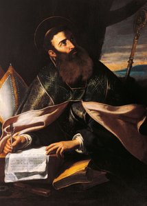 Porträt des Heiligen Augustinus von Hippo von Cecco de Caravaggio