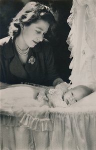 Prinzessin Elizabeth mit ihrem Säuglingssohn Prinz Charles, 1948