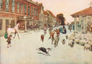 Als die Sonne unterging... Wir hielten am Principal Hotel auf dem Marktplatz von Cecil Charles Windsor Aldin