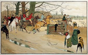 Gravur von Cecil Aldin, England. Sammlung Teil von Cecil Charles Windsor Aldin