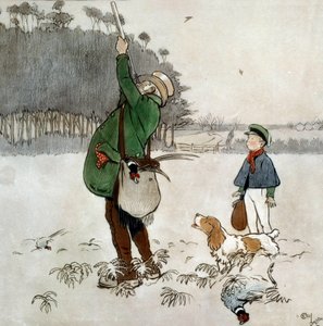 Der Kämpfer schießt Enten von Cecil Charles Windsor Aldin
