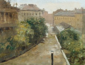 Blick aus der Wohnung des Künstlers auf das Palais Coburg von Cecil van Haanen