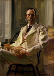 Der Mann mit der Katze Henry Sturgis Drinker, 1898 von Cecilia Beaux