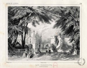 Das Schloss und die Gärten des Château de Chenonceaux von Celestin Deshayes