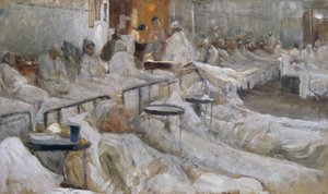 Krankenhausstation, Gemälde von Cesare Ciani (1854-1925), Italien von Cesare Ciani