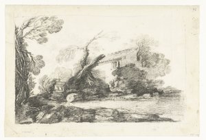 Landschaft mit Bauernhaus von Cesare Gennari