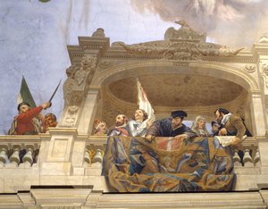 Ettore, Andrea Doria, F. Ferrucci, M. Colonna und Doge Morosini (Detail)