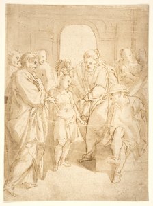 David wird von Samuel gesalbt von Cesare Nebbia
