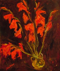 Rote Gladiolen, um 1919 von Chaim Soutine