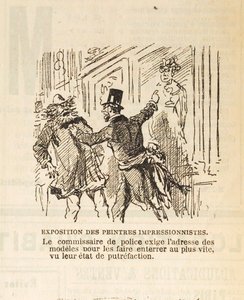 Der Polizeikommissar verlangt die Adresse der Modelle, um sie zu beerdigen..., 1877 von Cham