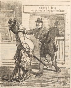 Madame, es ist nicht ratsam einzutreten! Le Charivari, 16. April 1877, 1877