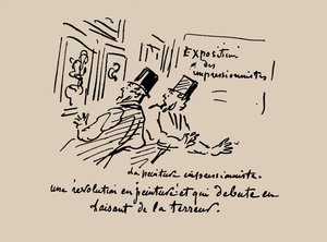Revolution in der Malerei! Und ein terrorisierender Anfang. Le Charivari, 1874