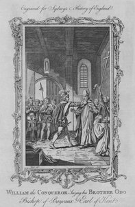 Wilhelm der Eroberer ergreift seinen Bruder Odo, Bischof von Bayeux und Earl of Kent, 1773 von Charles,C Grignion,Charles Grignion the Elder. Charles Grignion,Grignion
