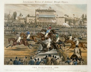 Die Royal Birthday Stakes, Worcester, 14. März 1856: Haupttribüne von Charles Hunt
