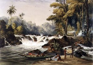 Weihnachtskatarakt am Fluss Berbice, aus 