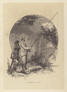 Angeln: Ein heikler Wurf von Charles (after) Whymper