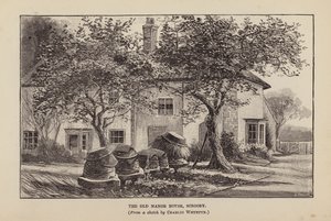 Das alte Herrenhaus, Scrooby von Charles (after) Whymper