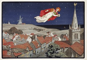 Peter und Wendy fliegen aus Peter Pan von J. M. Barrie, veröffentlicht 1904