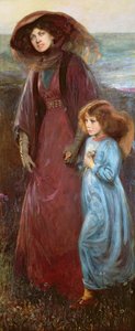 Porträt von Mrs. Muriel Waddington und Tochter von Charles A. Buchel
