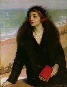 Porträt von Ursula Bloom (1892-1984) auf der Promenade in Walton-on-the-Naze von Charles A. Buchel