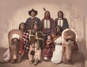 Ute-Häuptling Severo und Familie, ca. 1885, veröffentlicht 1900 (Foto)