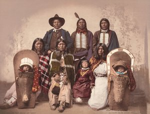 Ute-Häuptling Severo und Familie