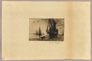 Skizze eines Bootes von Charles Adams Platt