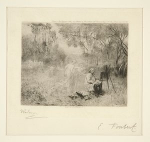Corot-Malerei: Nach Foubert von Charles Albert Waltner