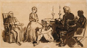 Ein Abend im Haus der Combes von Charles Allston Collins