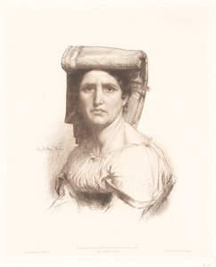 Porträt einer italienischen Frau von Charles Alphonse Paul Bellay