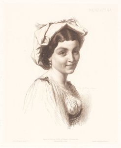 Porträt einer italienischen Frau von Charles Alphonse Paul Bellay