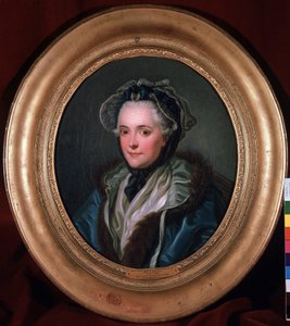 Porträt von Marie-Louise-Nicole (Marie Louise Nicole), Herzogin von Enville (Anville) (1716-1797). Gemälde von Charles Amedee Philippe van Loo (1719-1795) von Charles Amedee Philippe van Loo