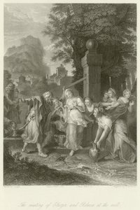 Das Treffen von Eliezer und Rebekka am Brunnen von Charles Antoine Coypel