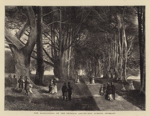 Die Heimkehr der Prinzessin Louise, Dhu Avenue, Inverary von Charles Auguste Loye