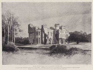 Das Leben von William Ewart Gladstone, eine weitere Ansicht von Hawarden Castle von Charles Auguste Loye