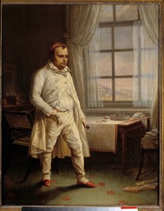 Porträt von Napoleon I. (1769-1821) auf St. Helena, diktiert seine Memoiren