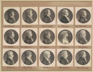 Saint-Mémin Sammlung von Porträts, Gruppe 38 von Charles B. J. Févret de Saint Mémin