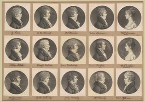 Saint-Mémin Sammlung von Porträts, Gruppe 42 von Charles B. J. Févret de Saint Mémin