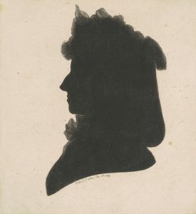Unbekannte weibliche Silhouette von Charles B. J. Févret de Saint Mémin