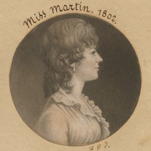 Maria oder Eleanor Martin von Charles Balthazar Julien Févret de Saint-Mémin